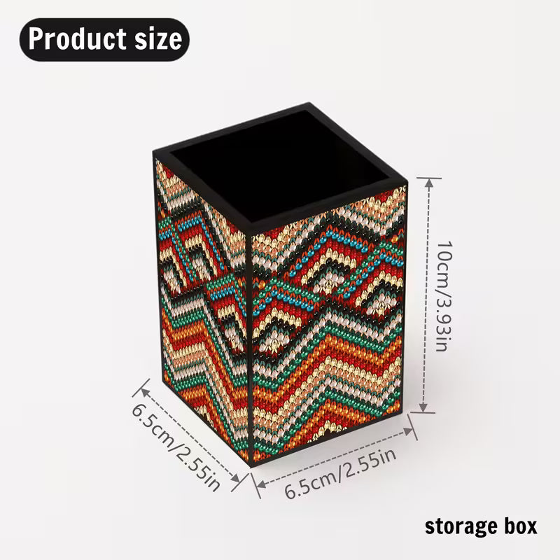 Diamond Pen Holder – Warm Chevron