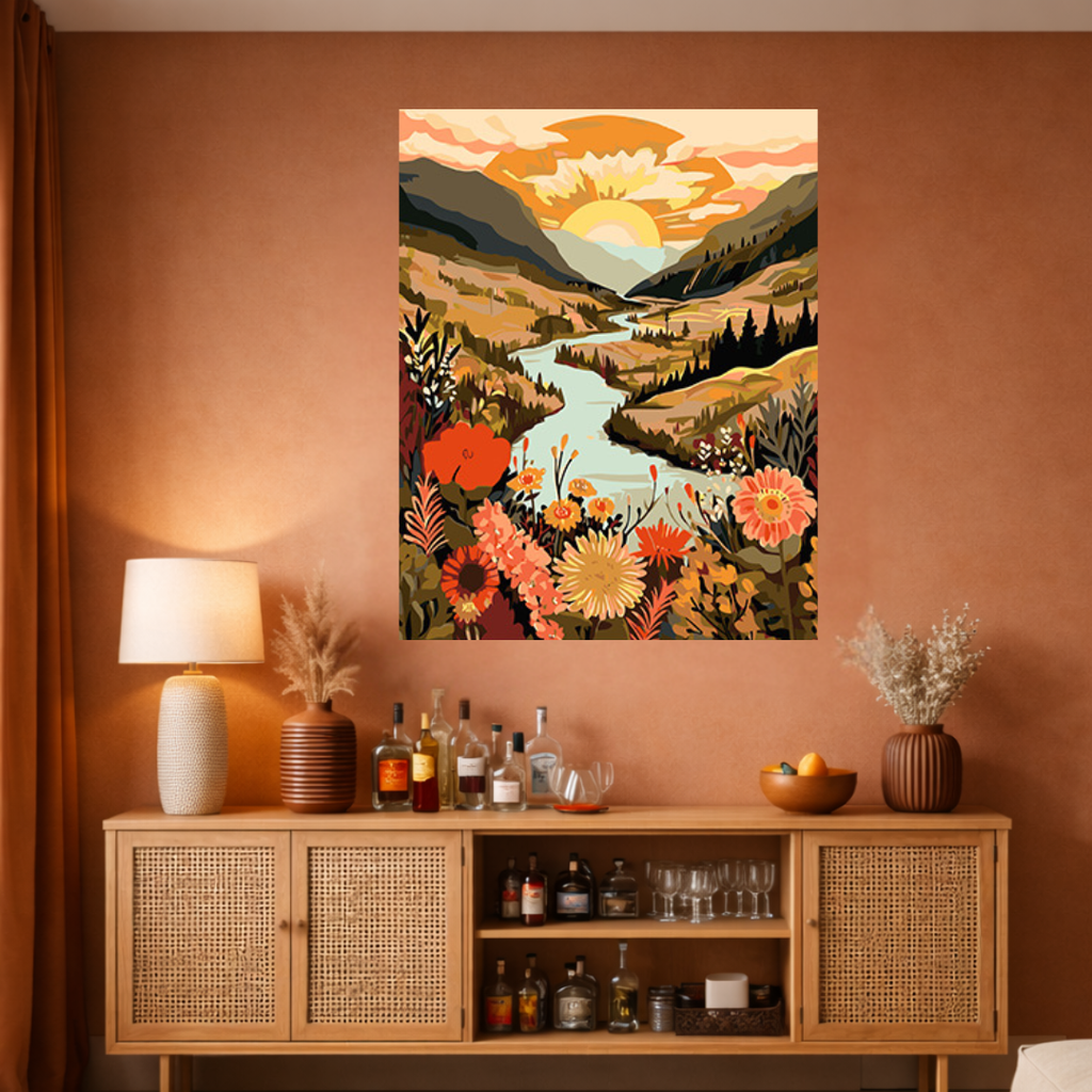 Paint By Numbers - River At Golden Hour