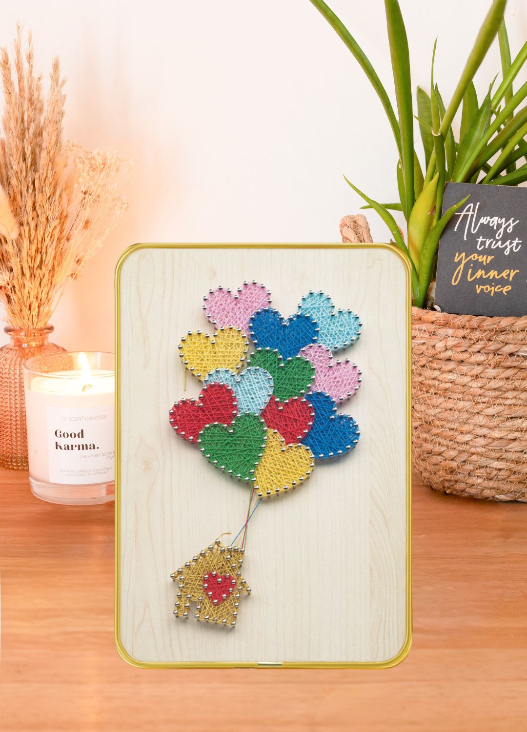 Heart Up – String Art Set met kleurrijke hartjesballonnen