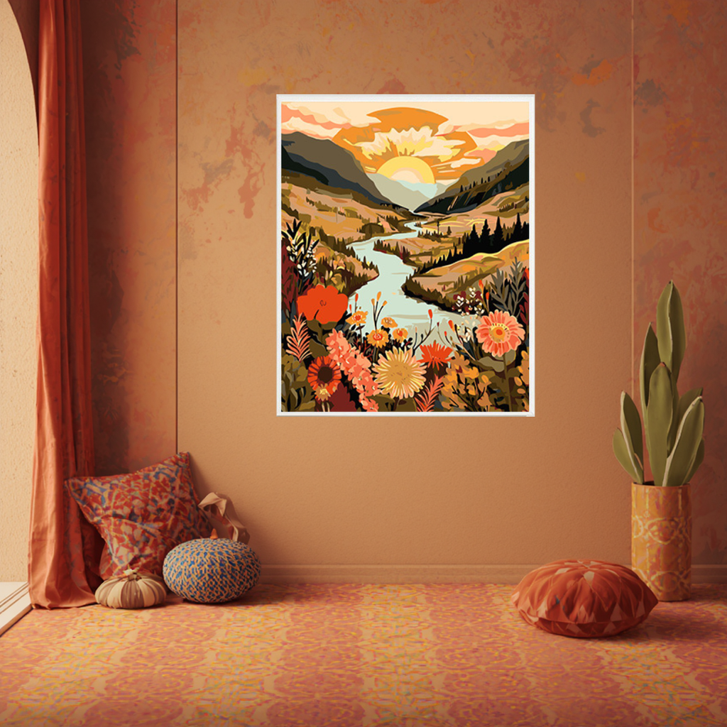 Paint By Numbers - River At Golden Hour