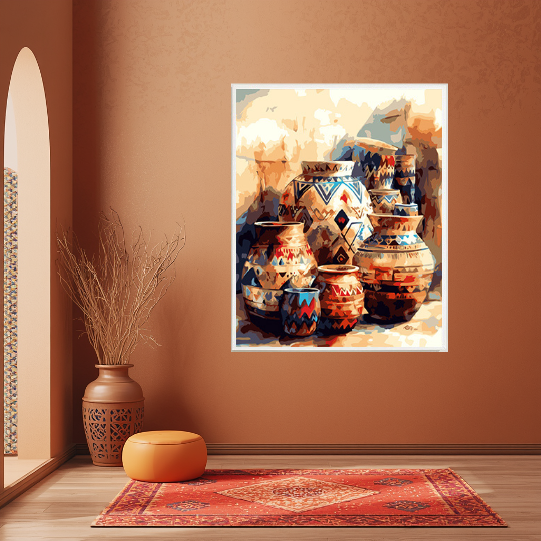 Paint By Numbers - Sunbaked Pueblo Pots
