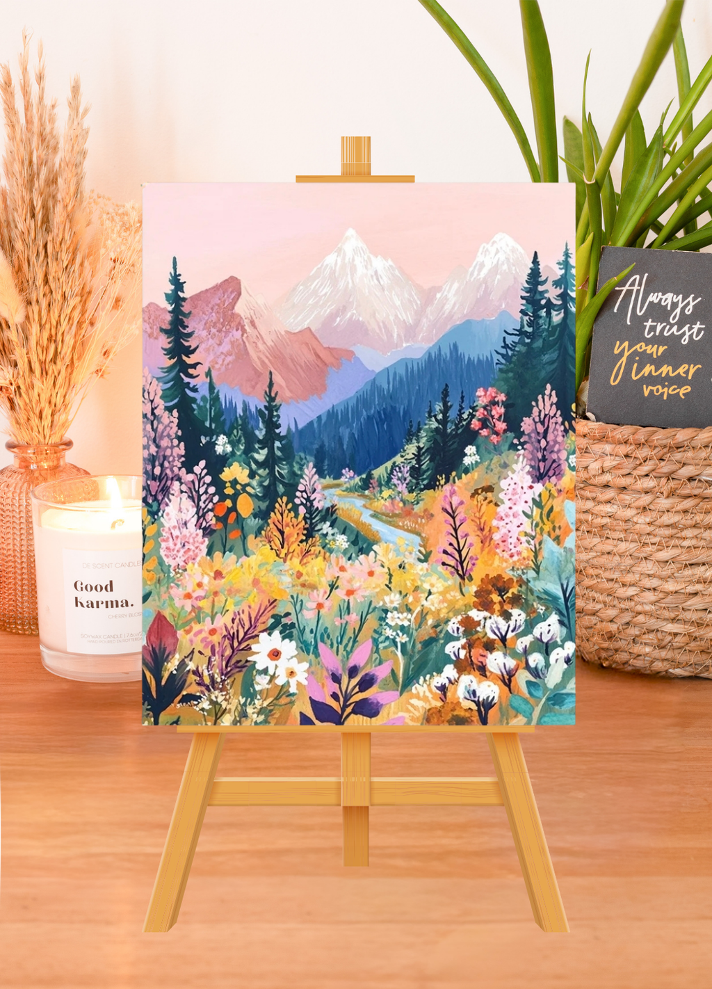 Paint By Numbers - Blush Mountain Meadow