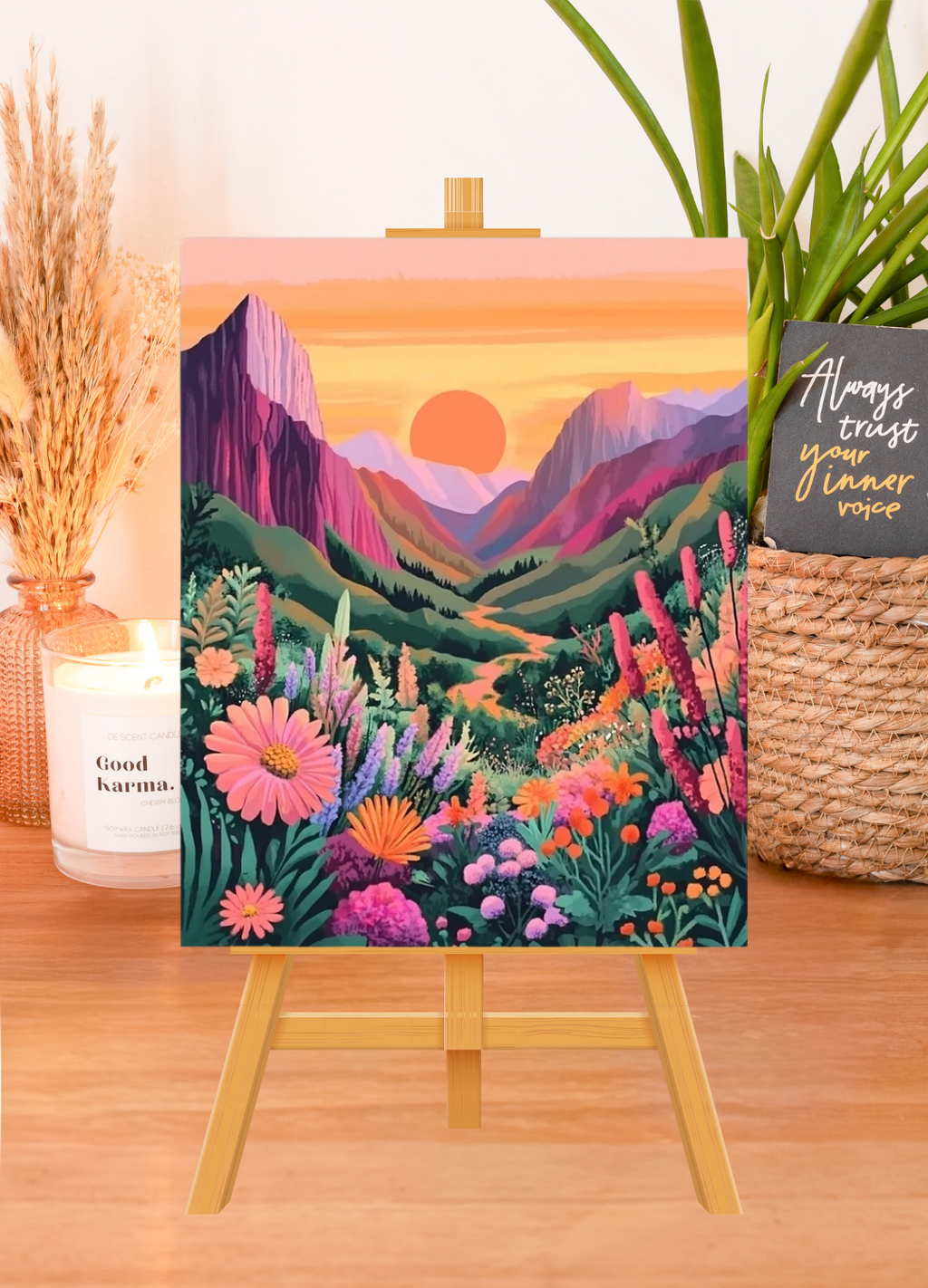 Paint By Numbers - Golden Path Between Hills