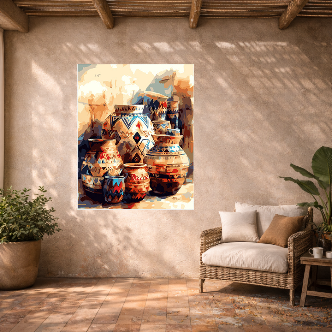 Paint By Numbers - Sunbaked Pueblo Pots