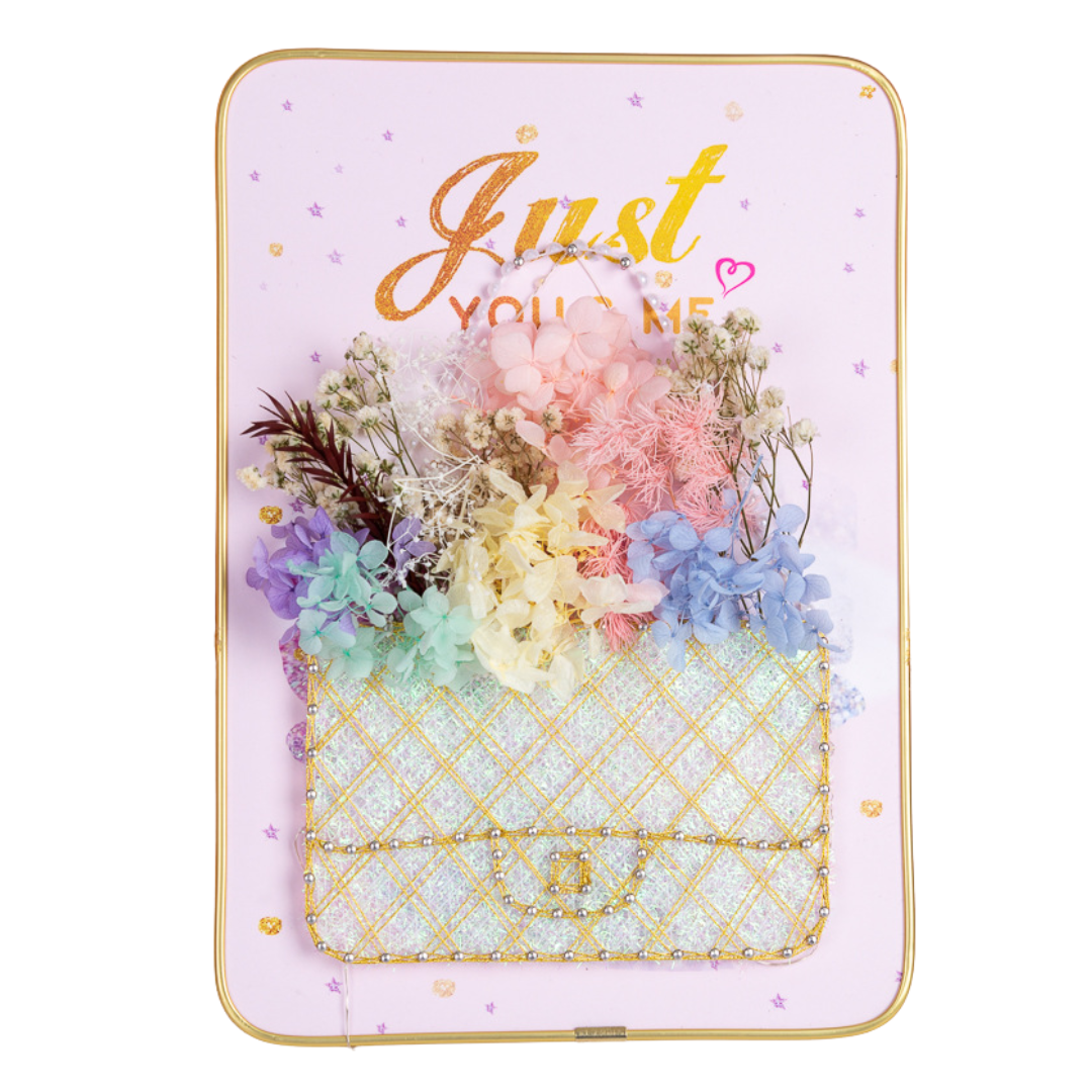 Sac lumineux – Kit de création en fil avec lumières et fleurs séchées douces