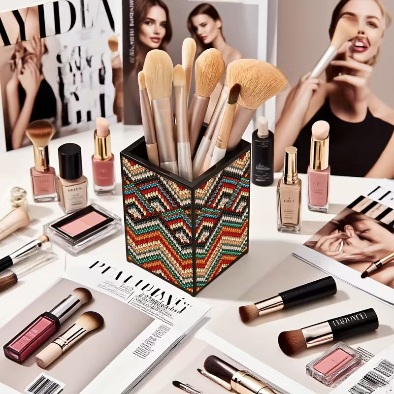 Diamond Pen Holder – Warm Chevron