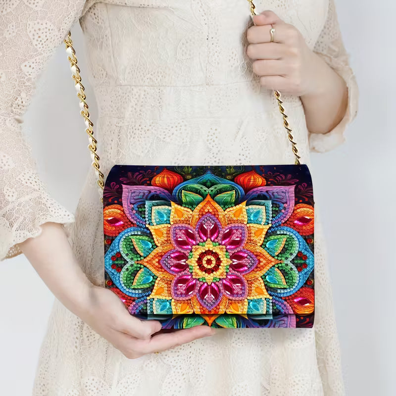 Diamond Handbag – Golden Bloom