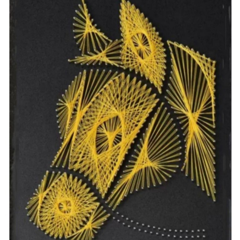 Golden Horse Silhouette – String Art Set