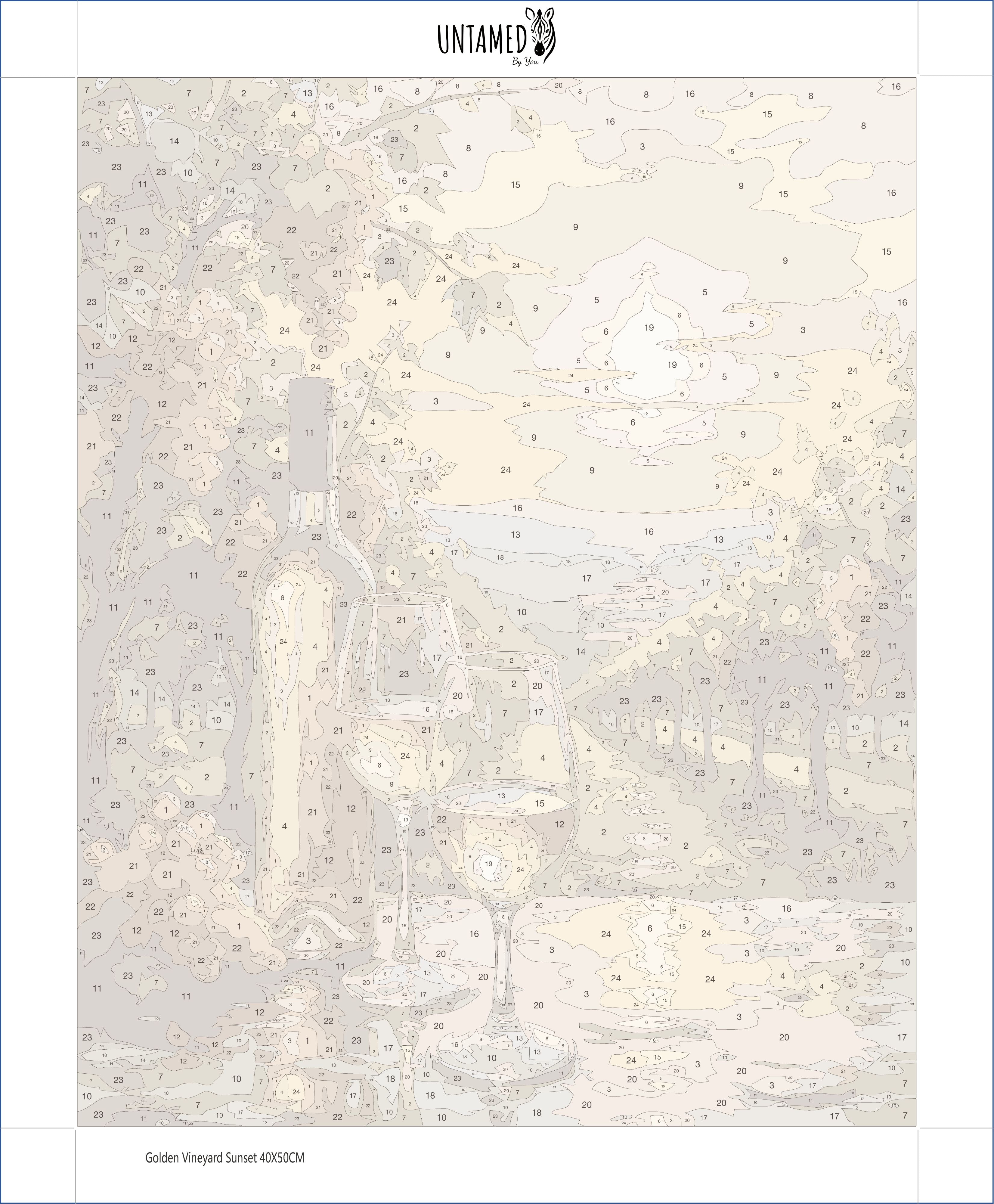 Paint By Number - Golden Vineyard Sunset