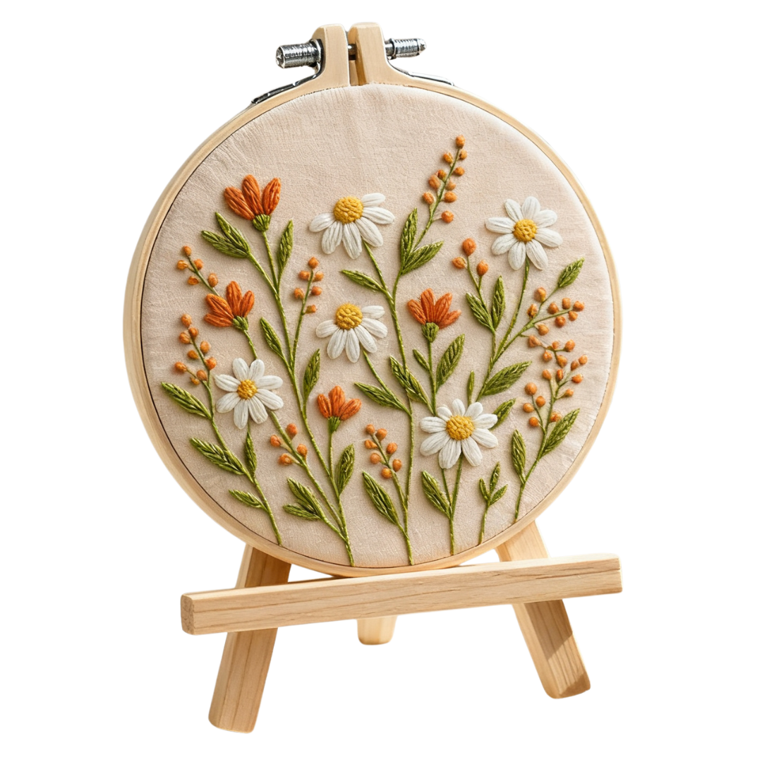 Wildflower Morning - Borduurset met margrietjes en oranjebloemen