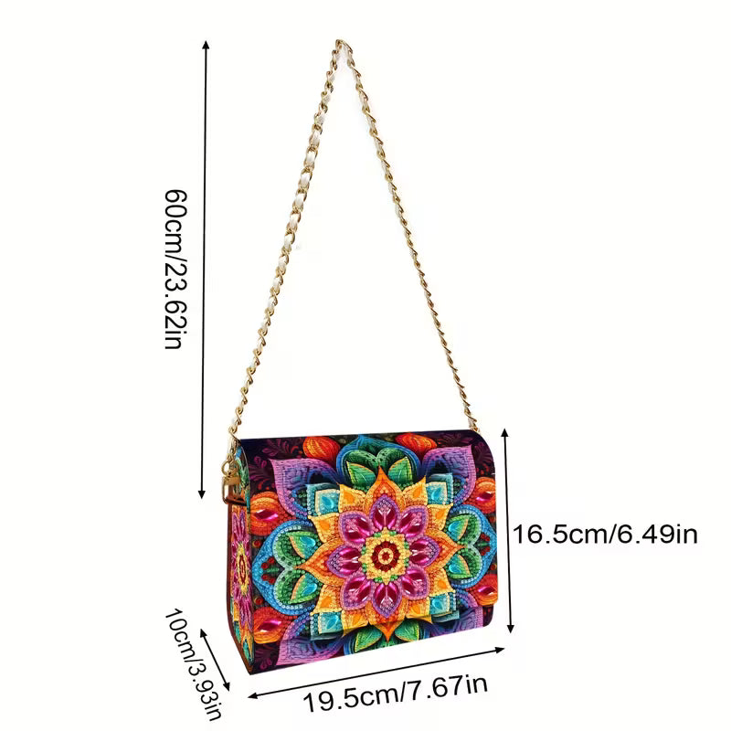 Diamond Handbag – Golden Bloom