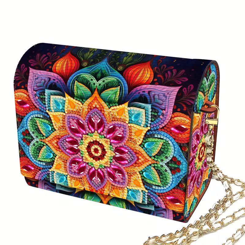 Diamond Handbag – Golden Bloom