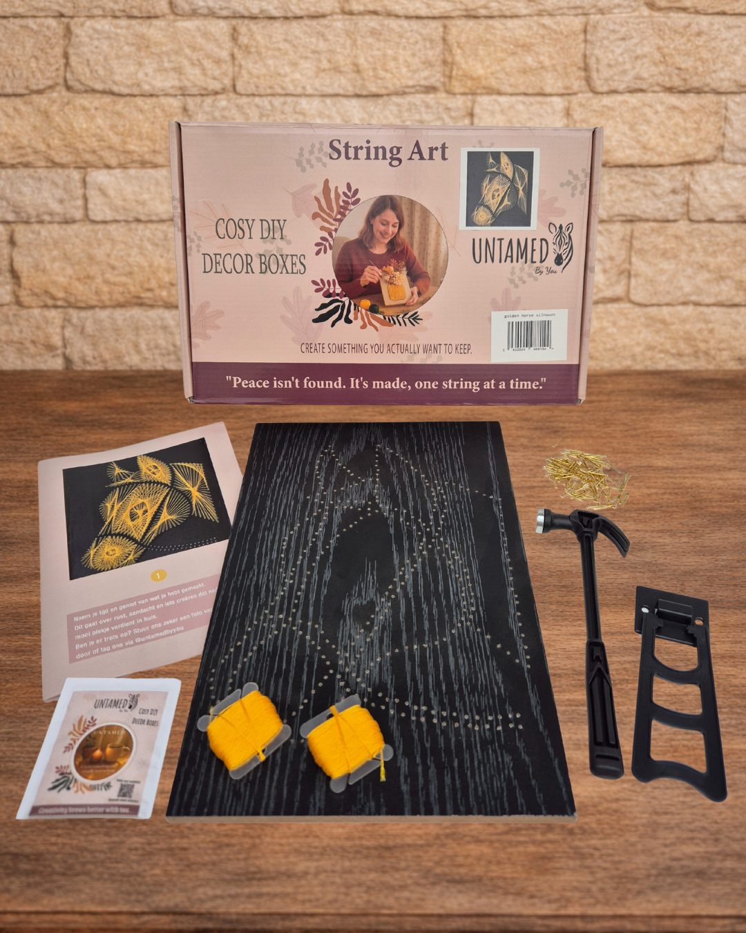 Golden Horse Silhouette – String Art Set