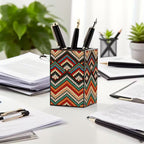 Diamond Pen Holder – Warm Chevron