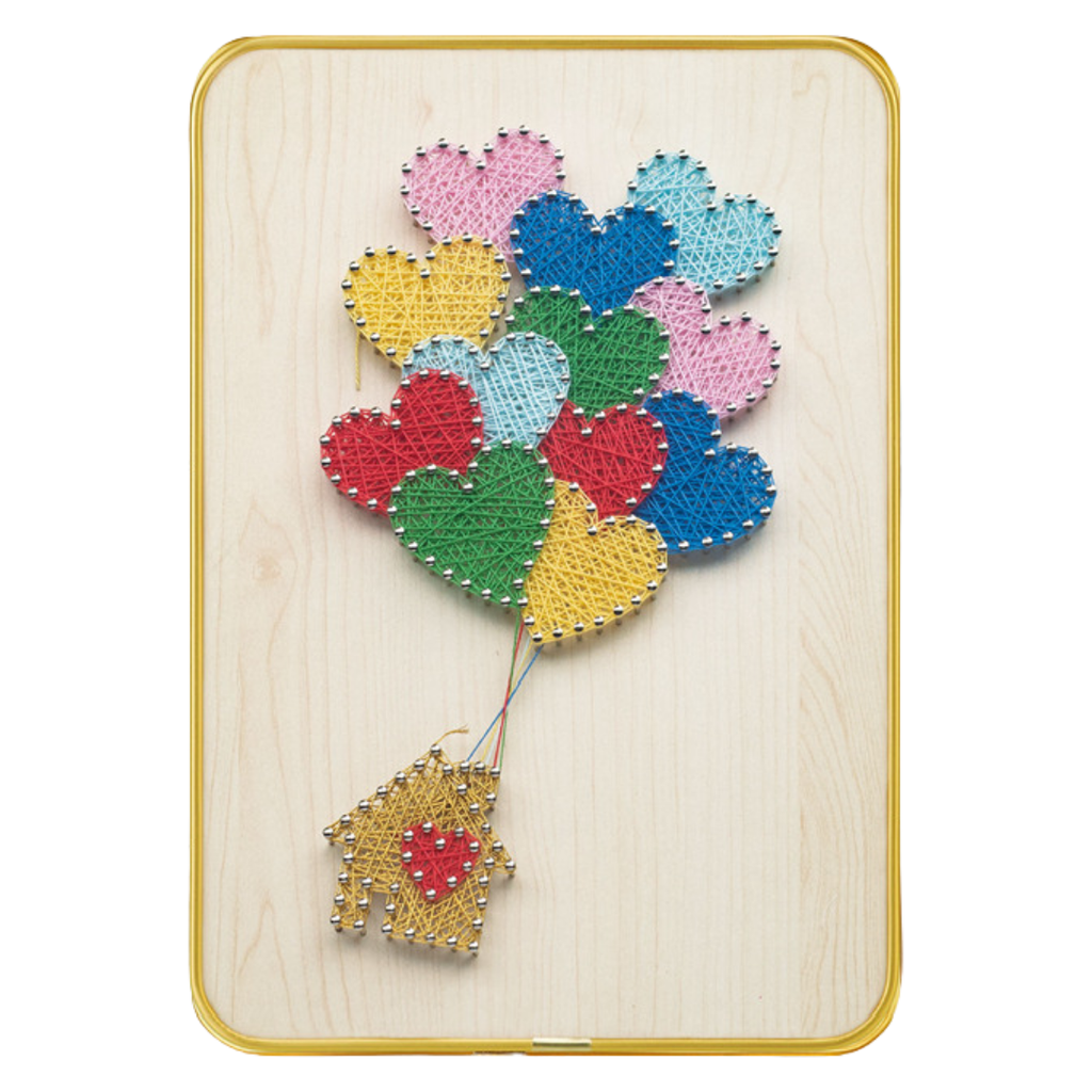 Heart Up – String Art Set with colorful heart balloons