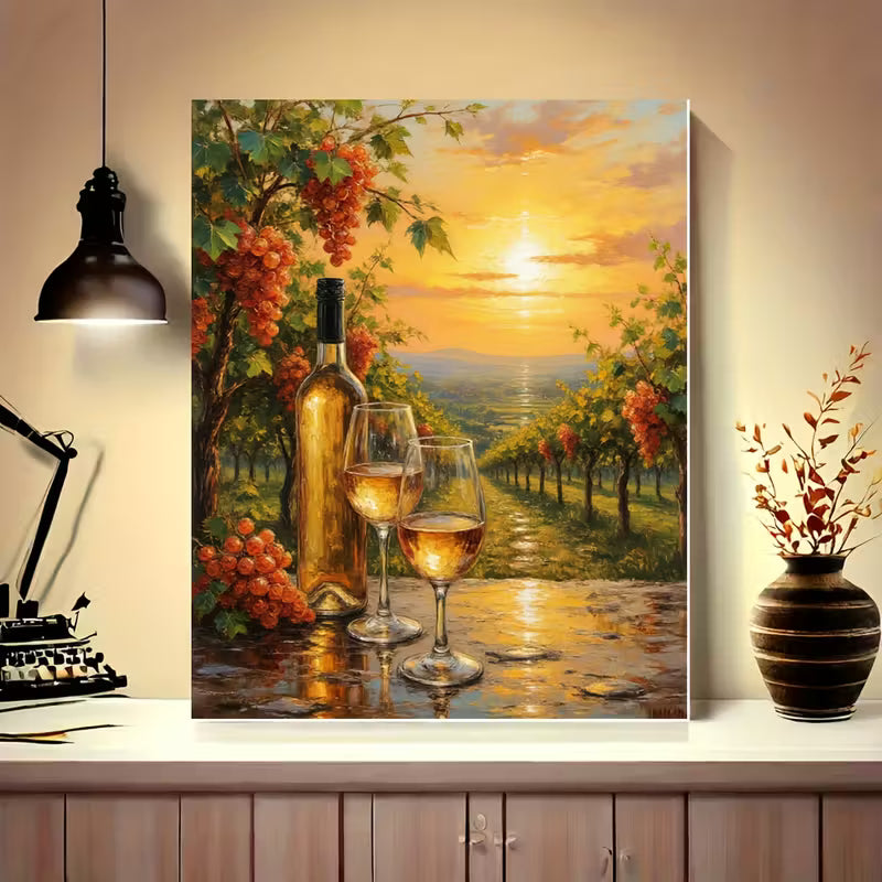 Paint By Number - Golden Vineyard Sunset