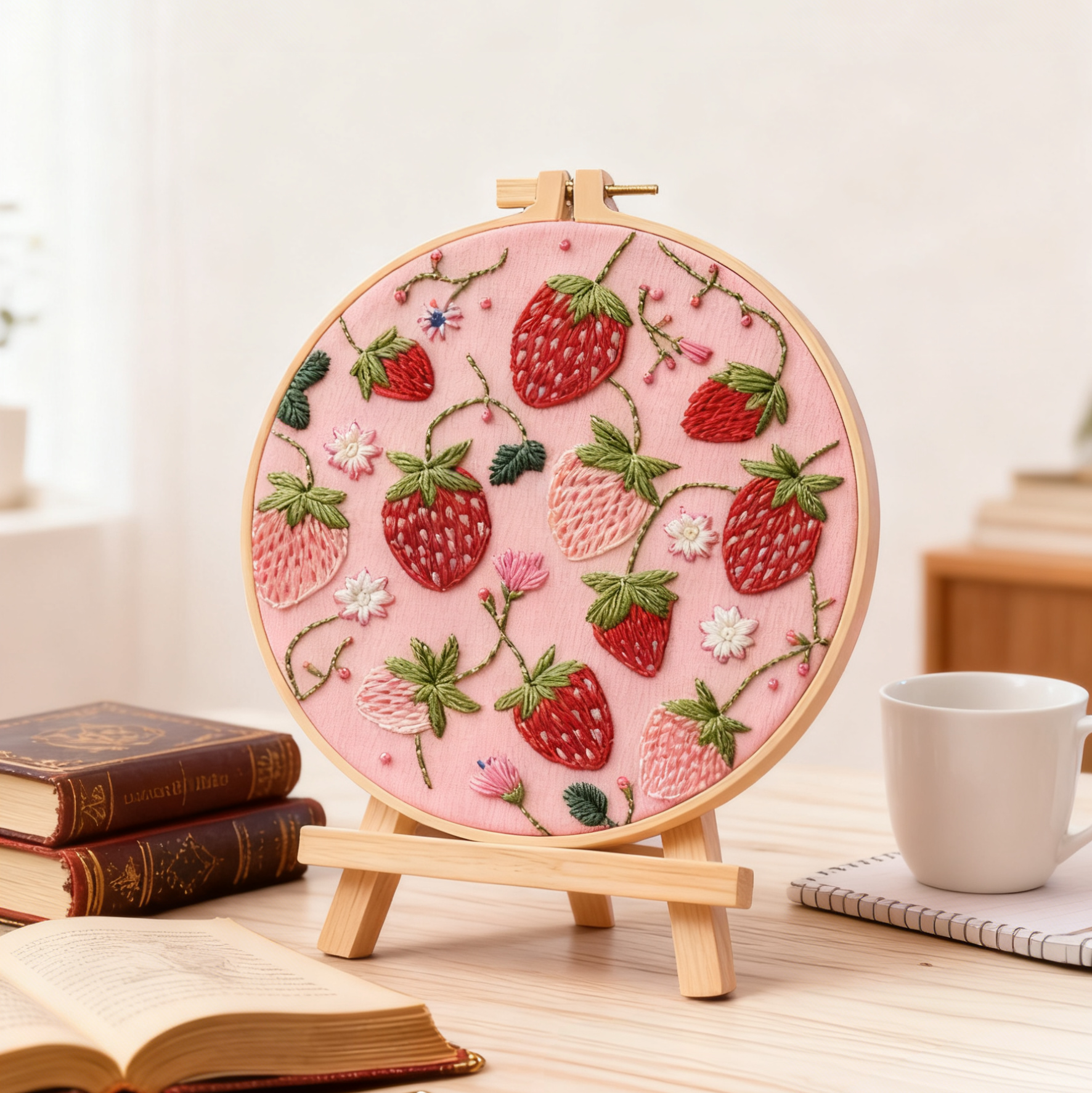 Strawberry Fields – Borduurset met zomerse aardbeitjes