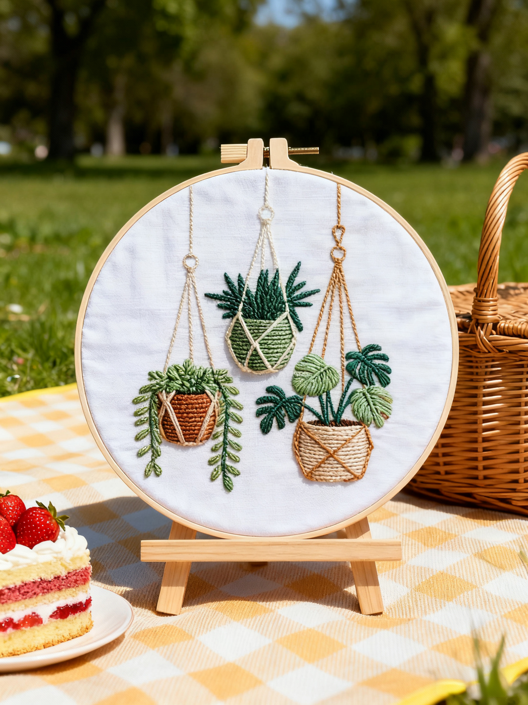 Hanging Greens – Borduurset met hangplanten in boho stijl