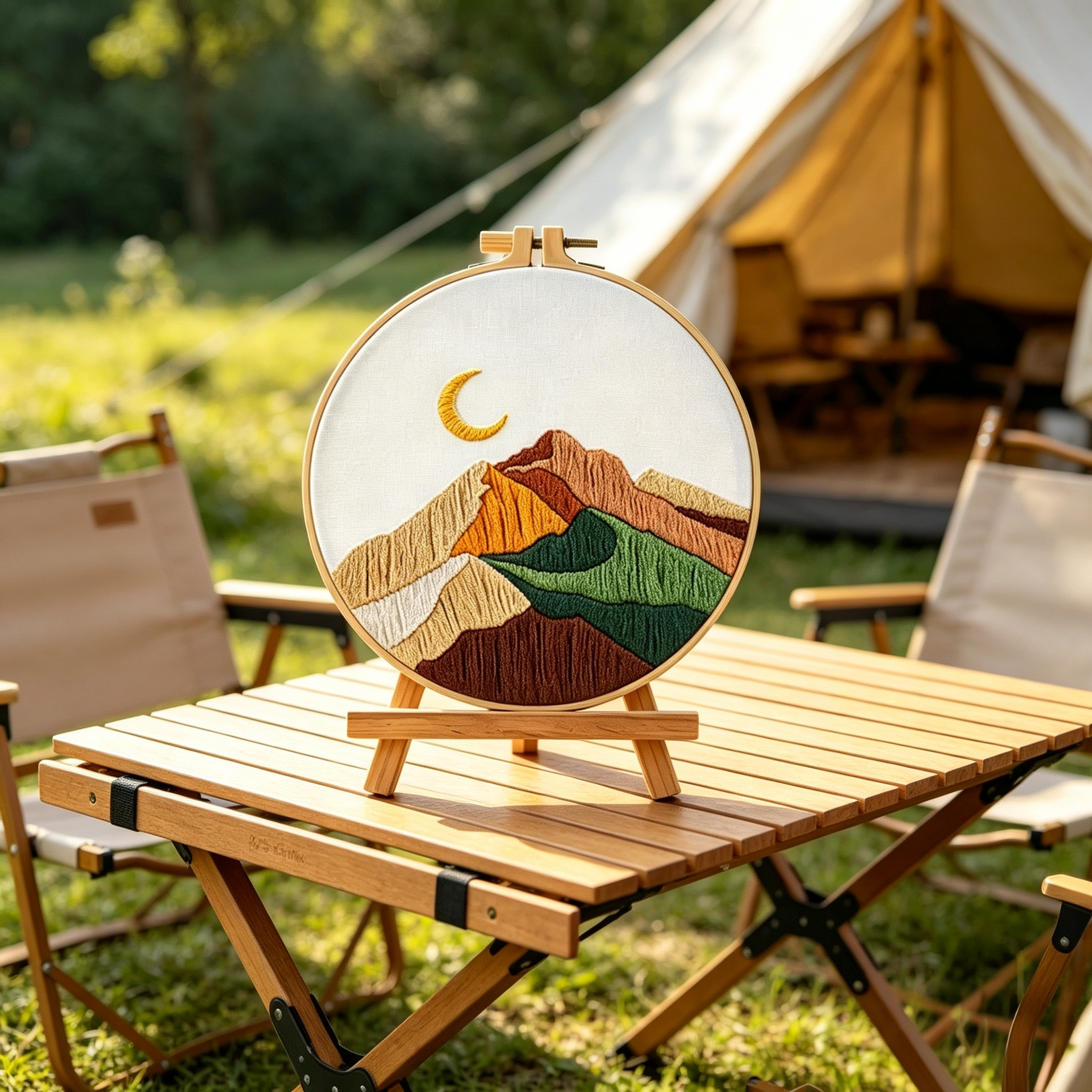 Golden Dunes – Borduurset met bergen en halve maan