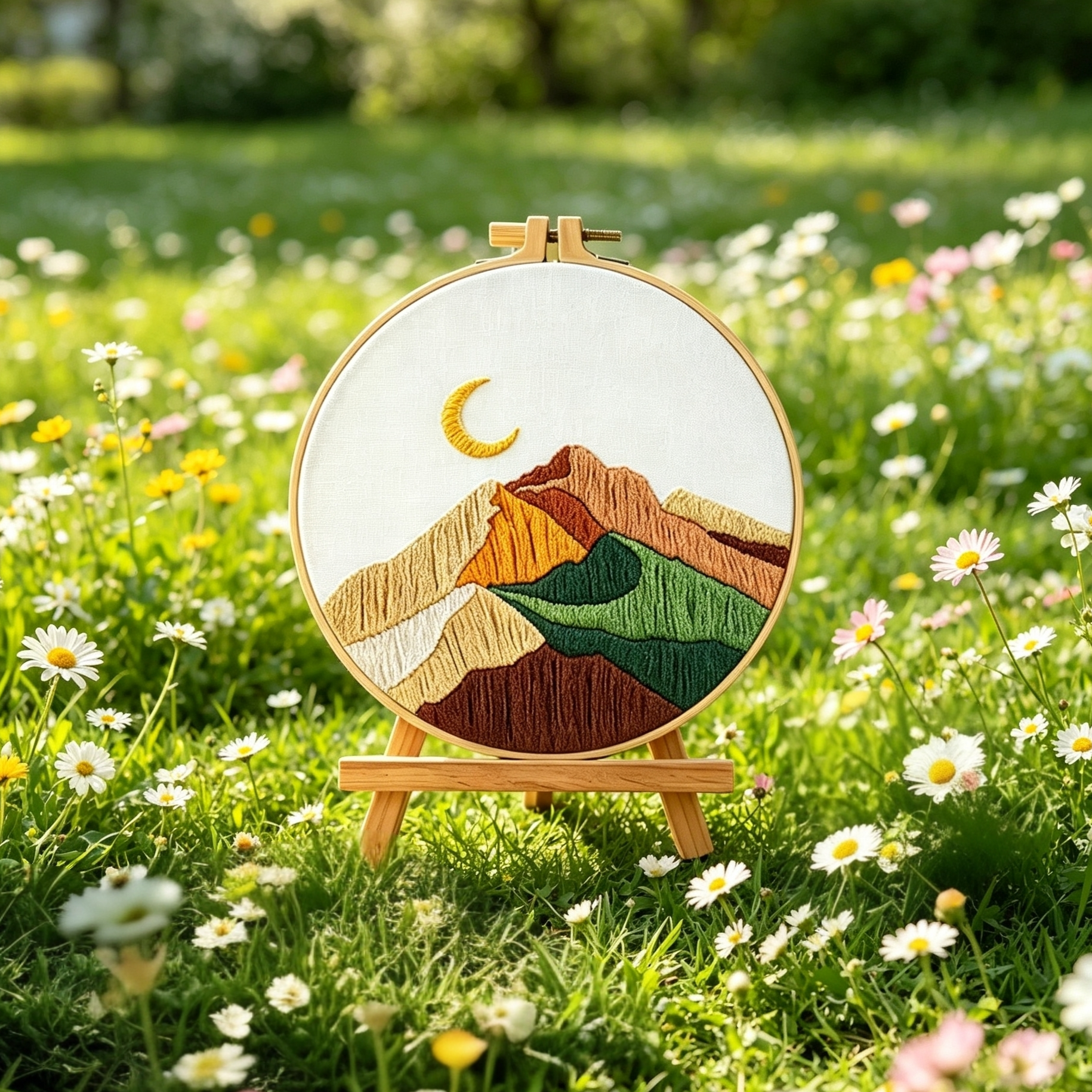 Golden Dunes – Borduurset met bergen en halve maan