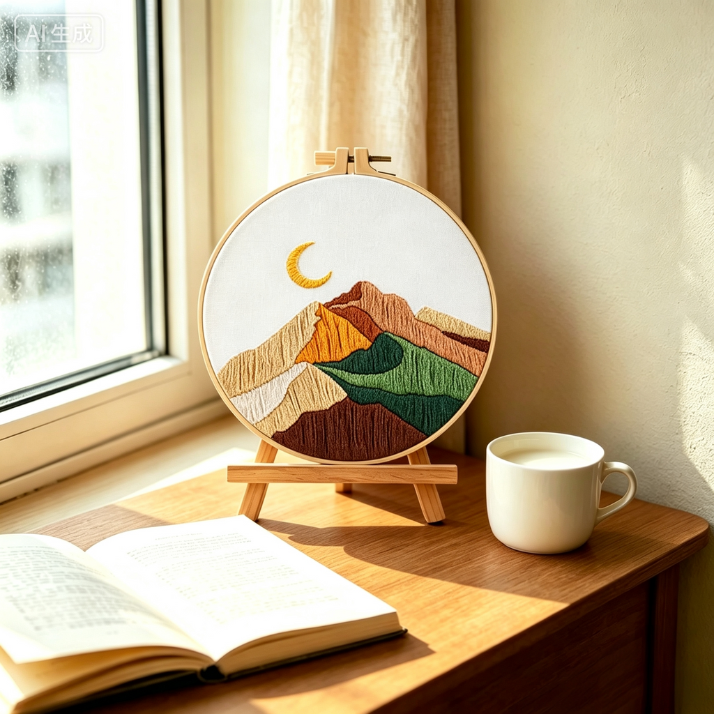 Golden Dunes – Borduurset met bergen en halve maan