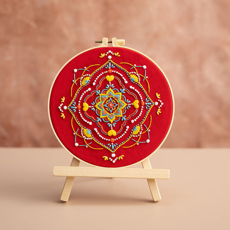 Ruby Mandala – Borduurset met kleurrijke mandala