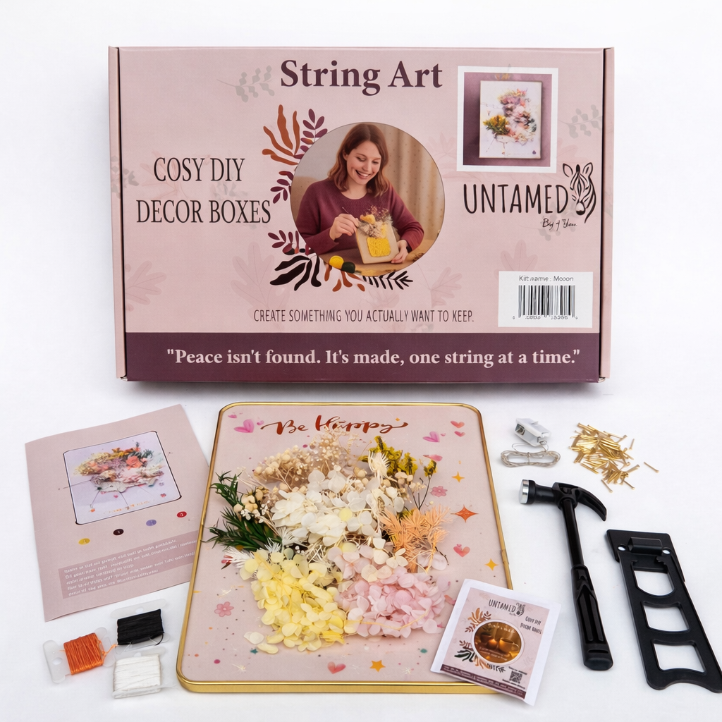 Honey Hedgehog - String Art Set met droogbloemen en ledlichtjes