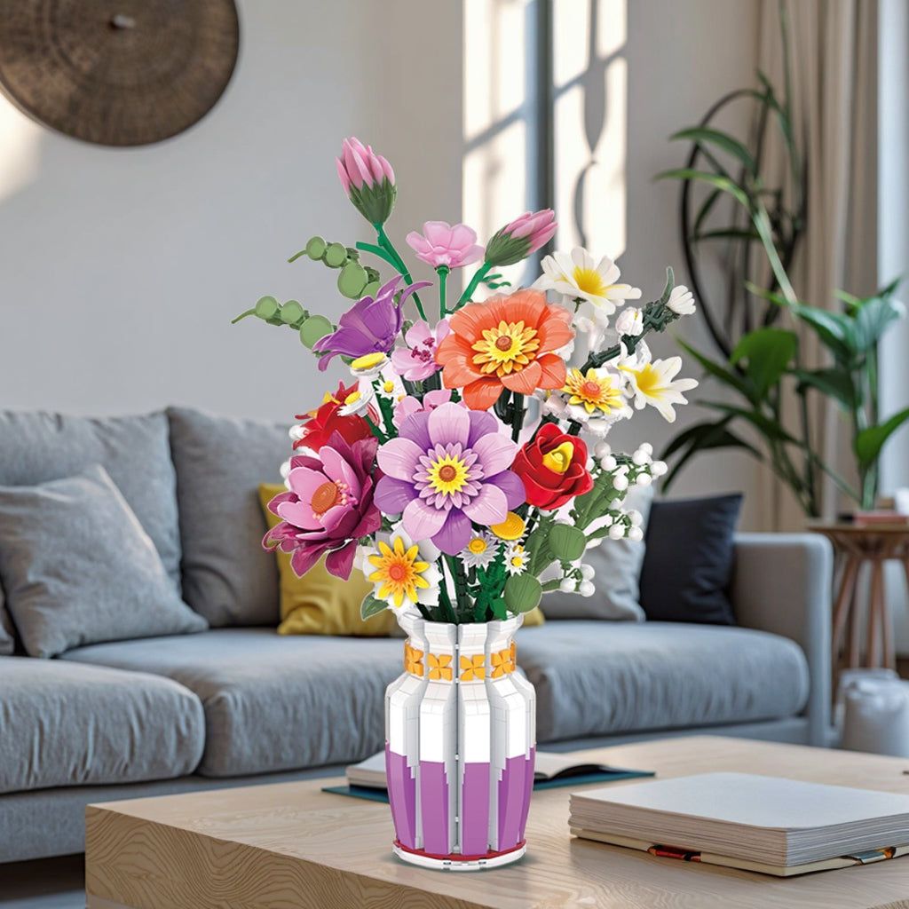 Flower Blocks - Colorful Garden Bouquet