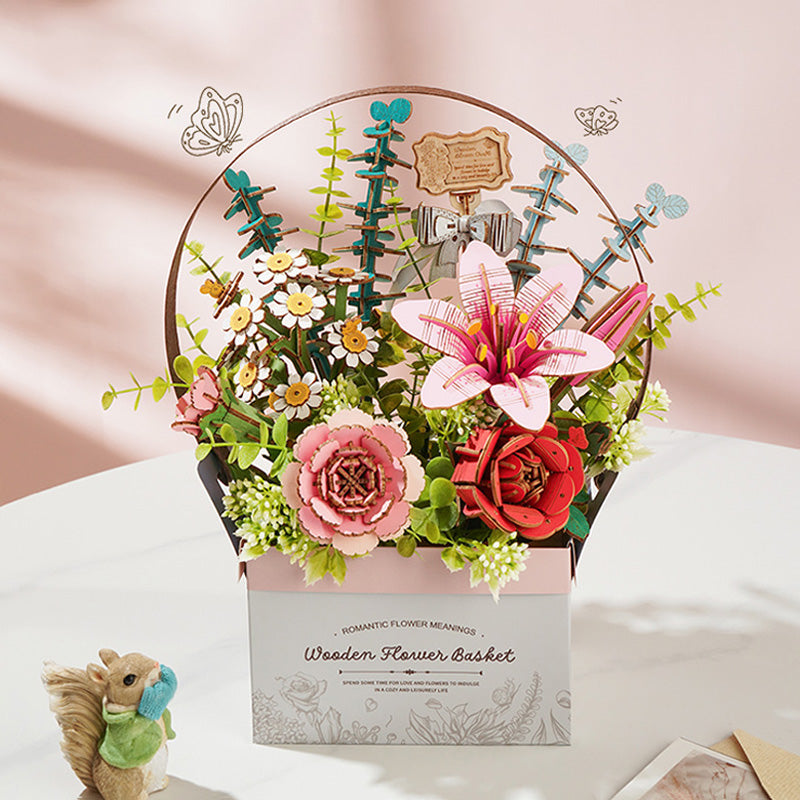 Wood Art - Wooden Flower Basket