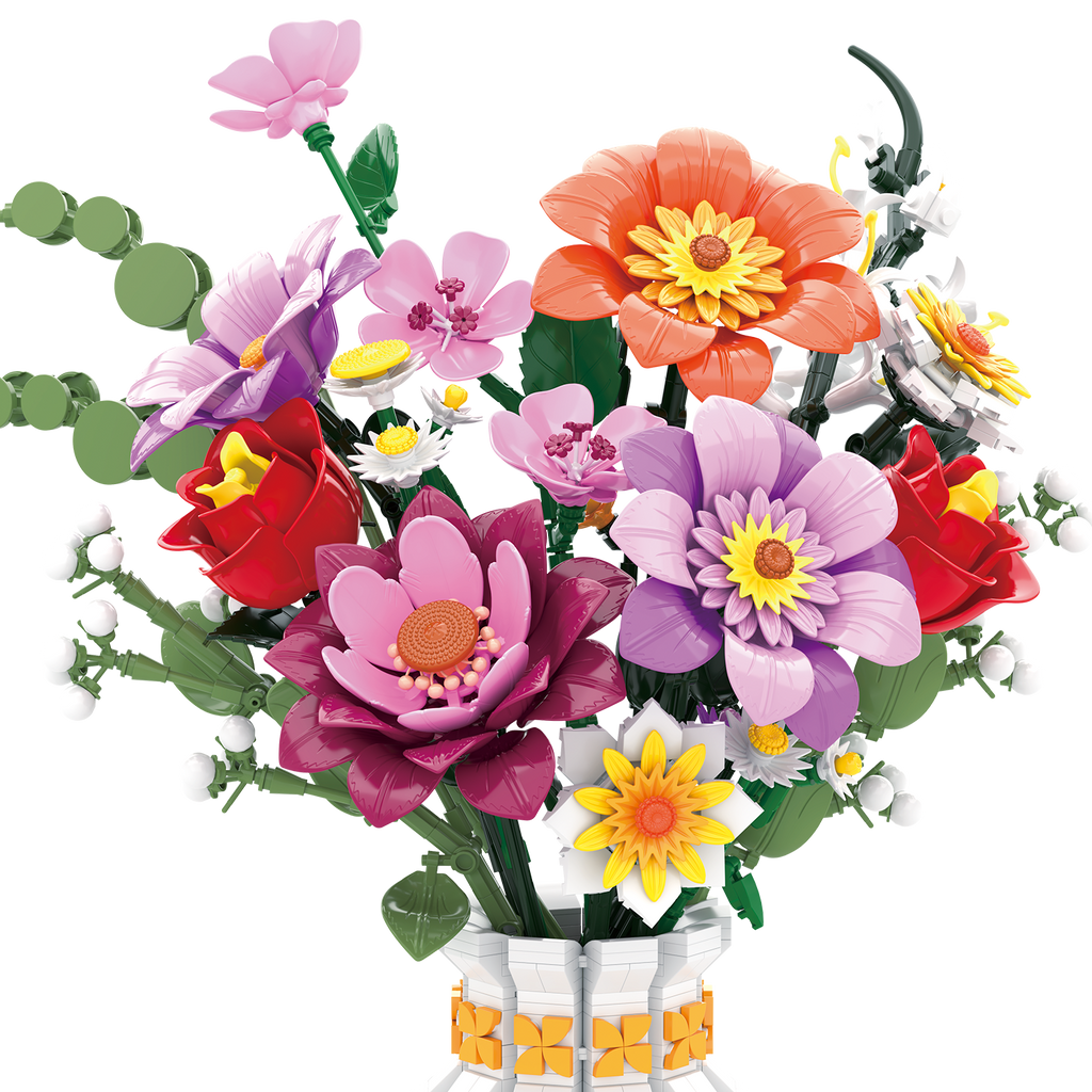 Flower Blocks - Colorful Garden Bouquet