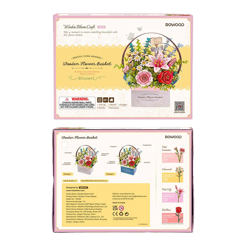 Wood Art - Wooden Flower Basket