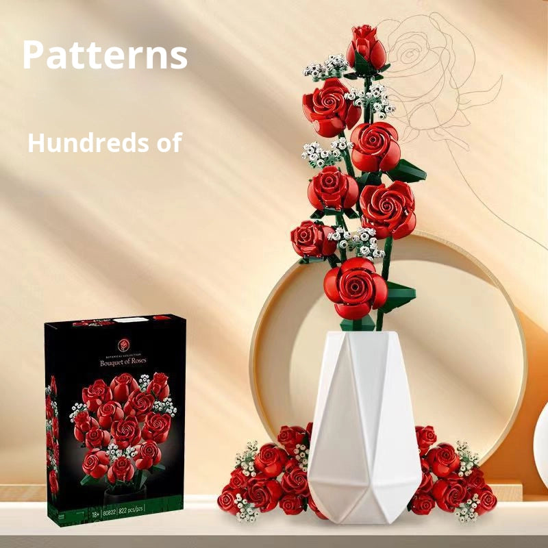 Flower Blocks – Red Rose Bouquet