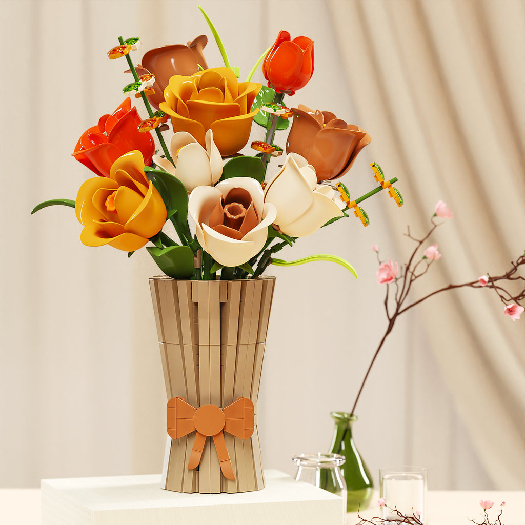 Flower Blocks - Autumn Rose