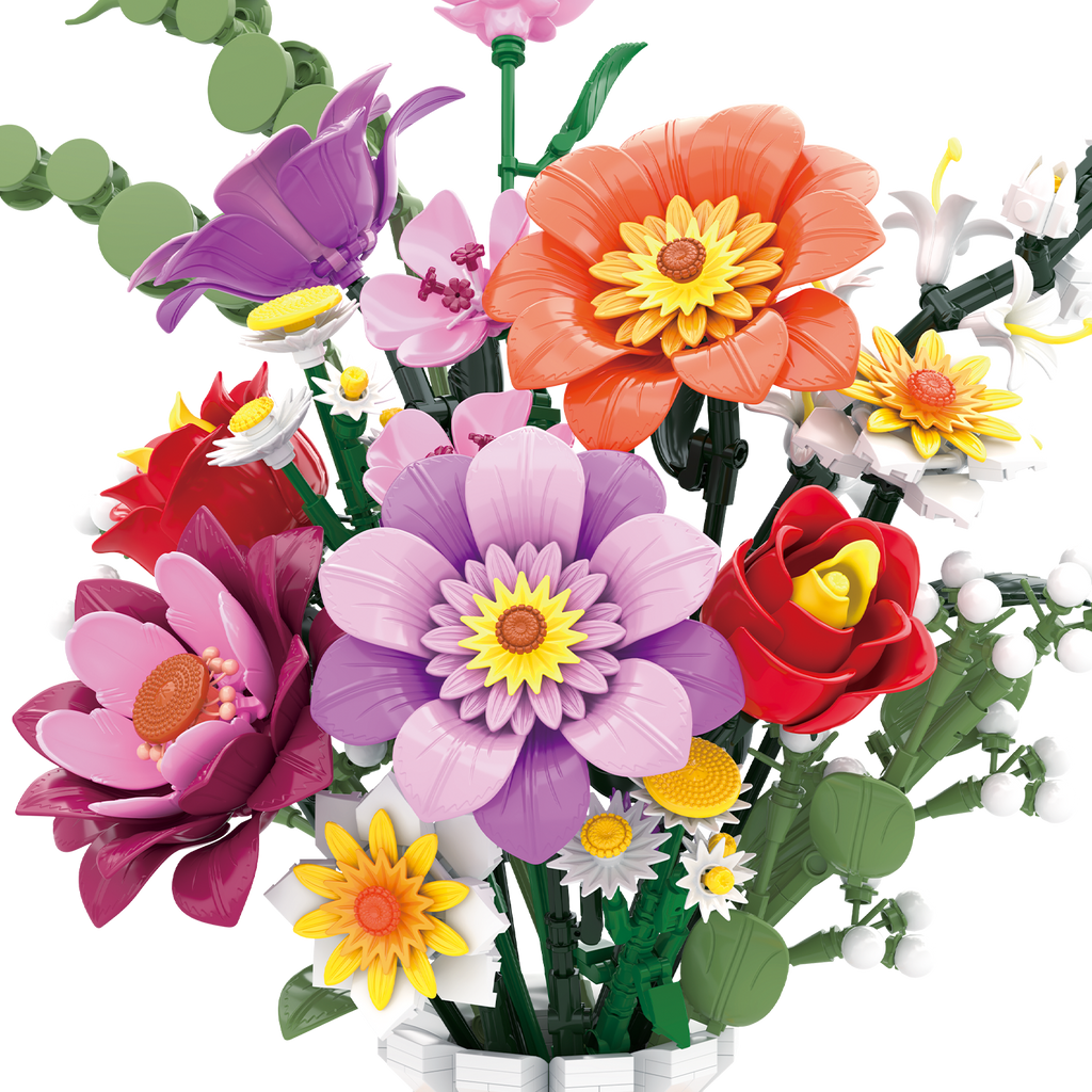 Flower Blocks - Colorful Garden Bouquet