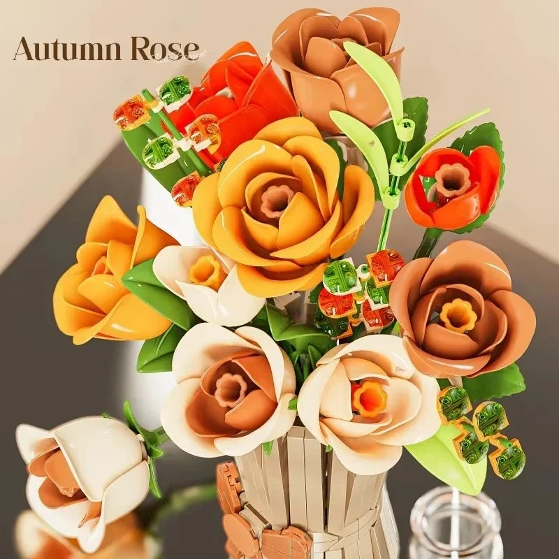 Flower Blocks - Autumn Rose