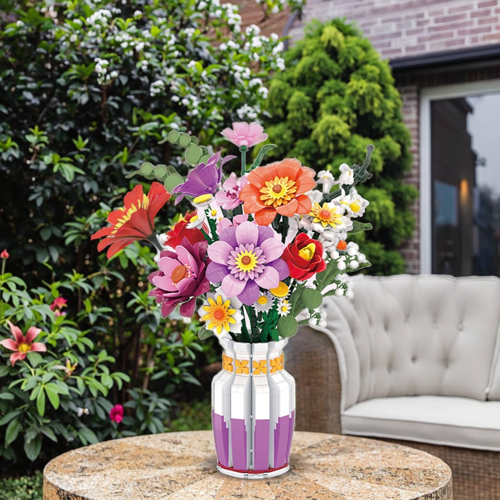 Flower Blocks - Colorful Garden Bouquet