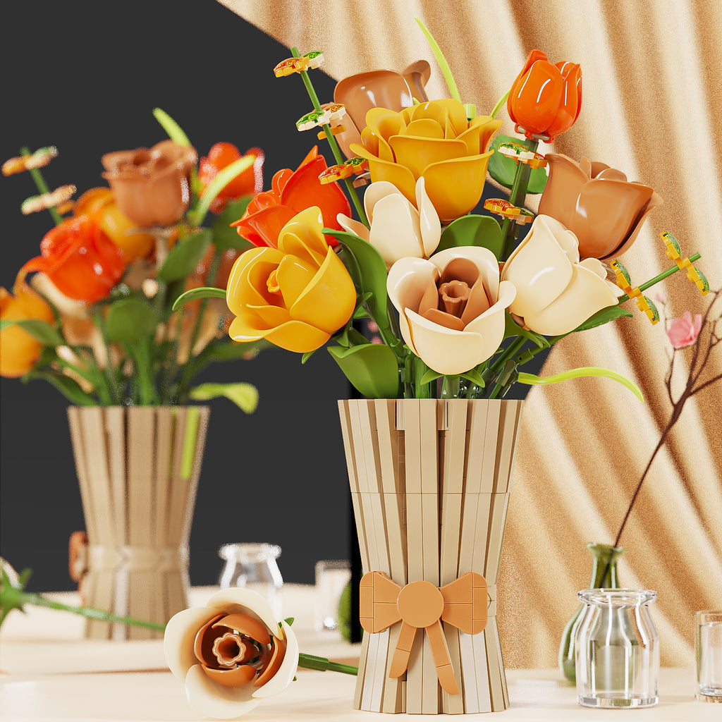 Flower Blocks - Autumn Rose