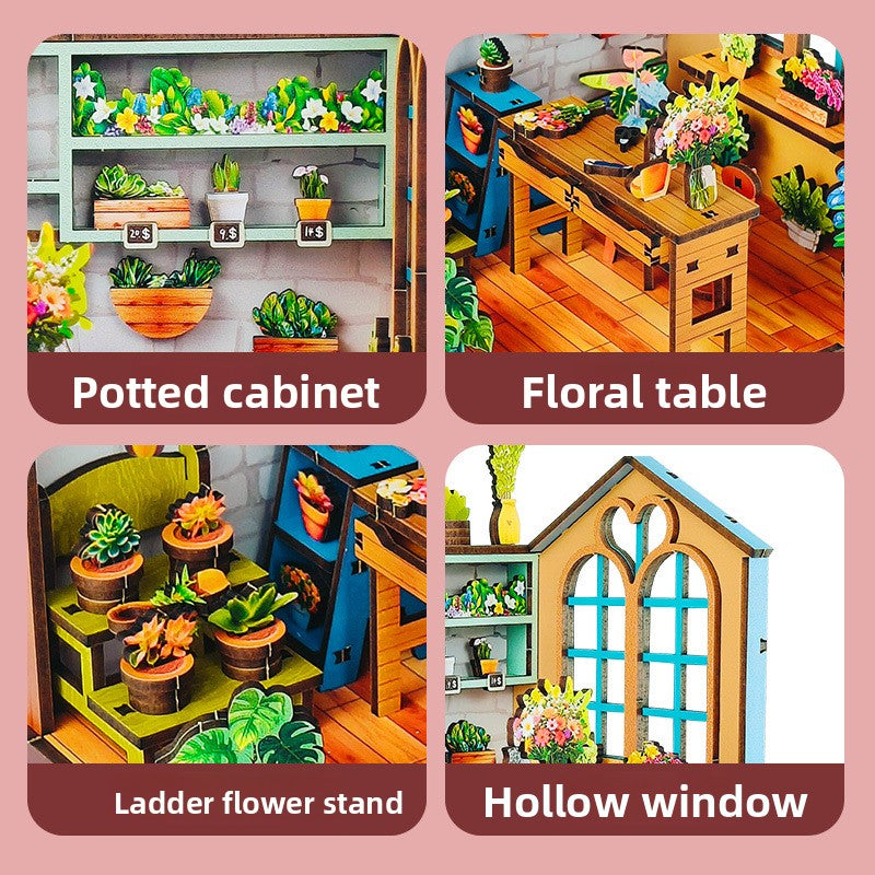 Wood Art - Bloomy Flower Shop