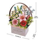 Wood Art - Wooden Flower Basket