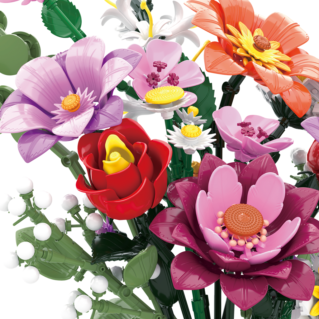 Flower Blocks - Colorful Garden Bouquet