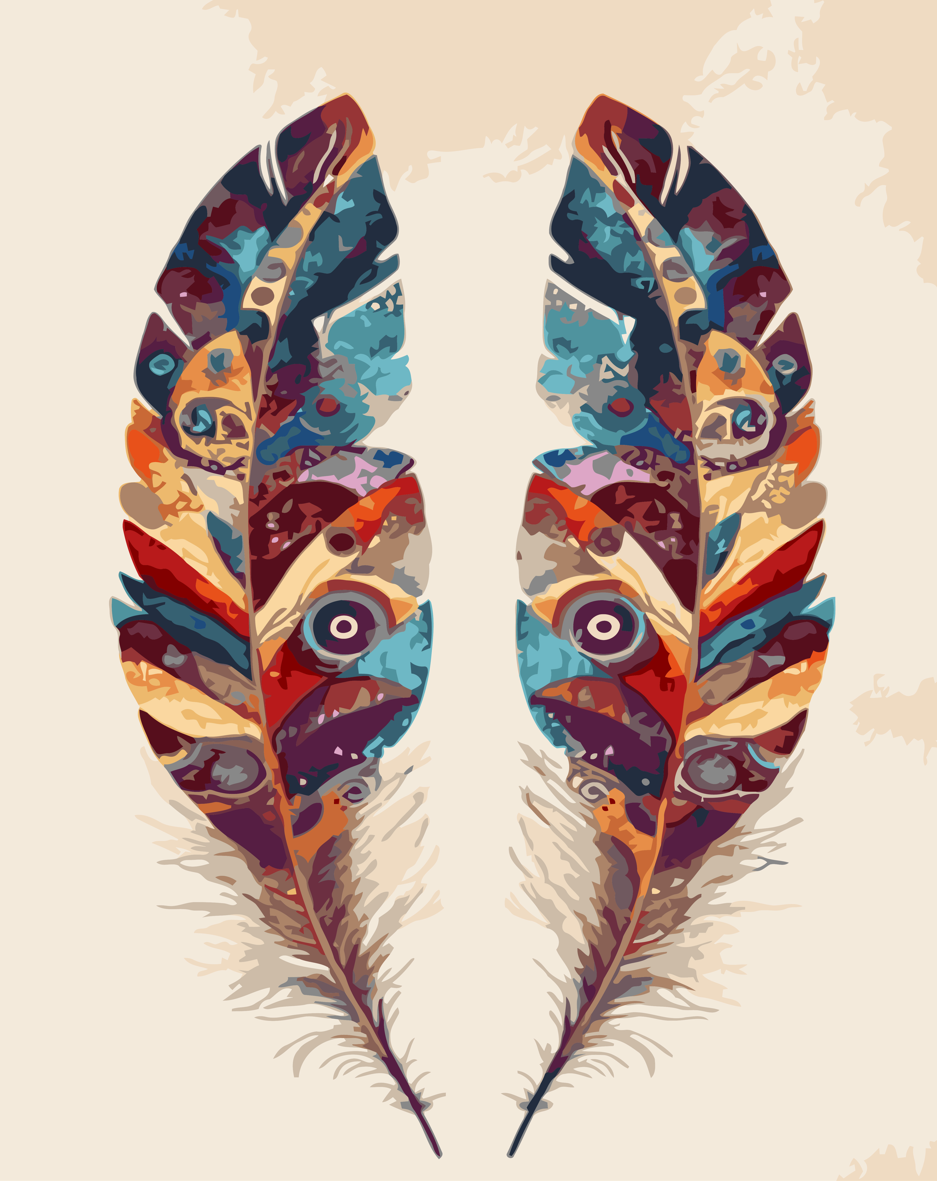 Paint By Numbers - Sacred Feathers