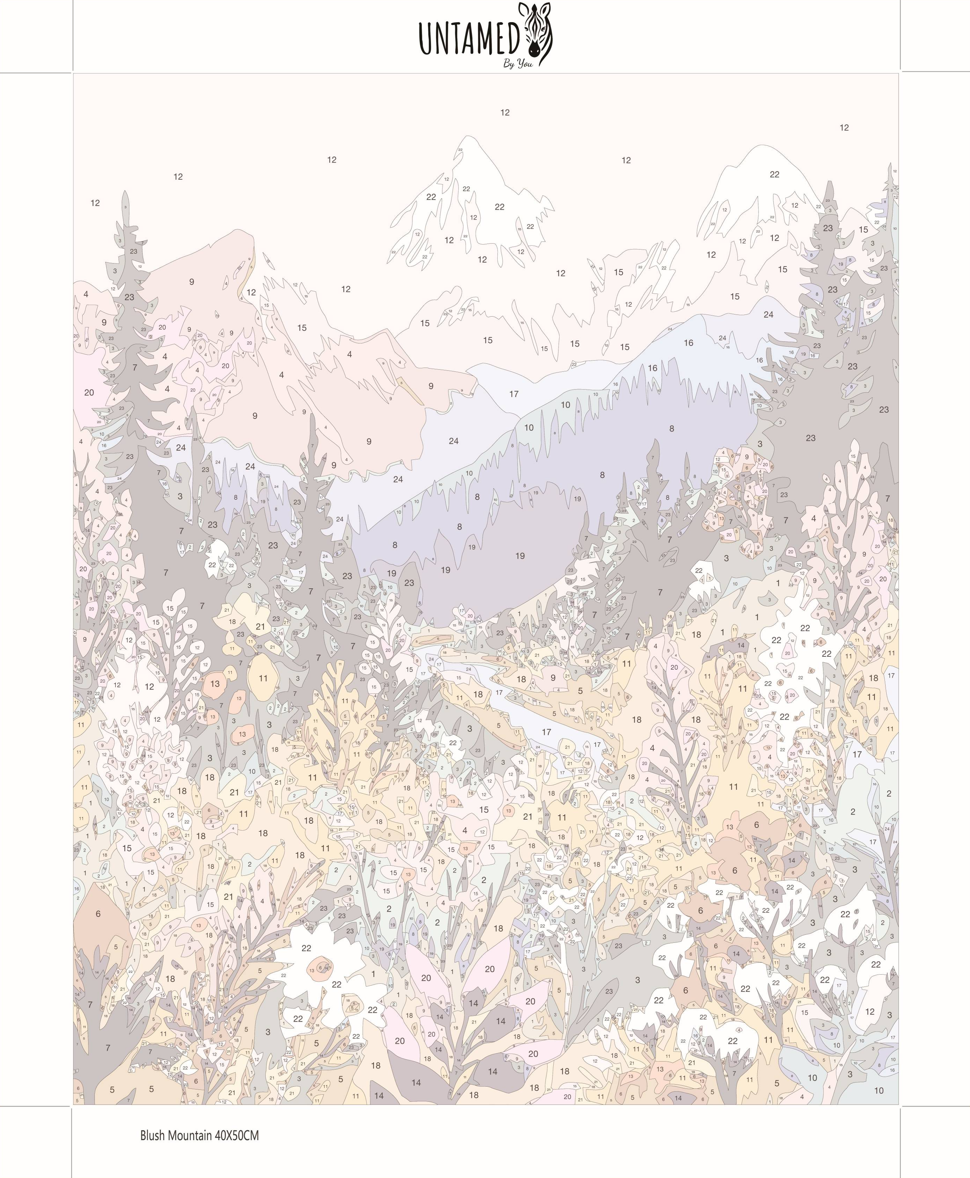 Paint By Numbers - Blush Mountain Meadow