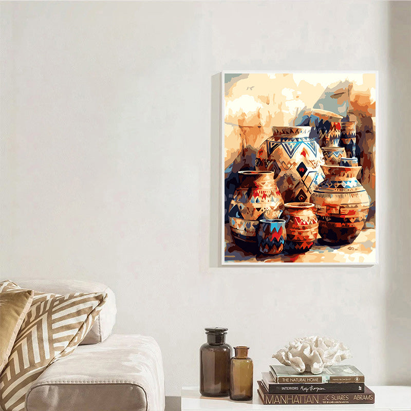 Paint By Numbers - Sunbaked Pueblo Pots