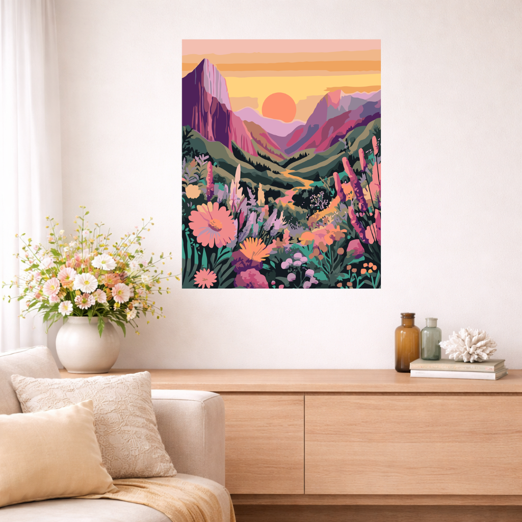 Paint By Numbers - Golden Path Between Hills