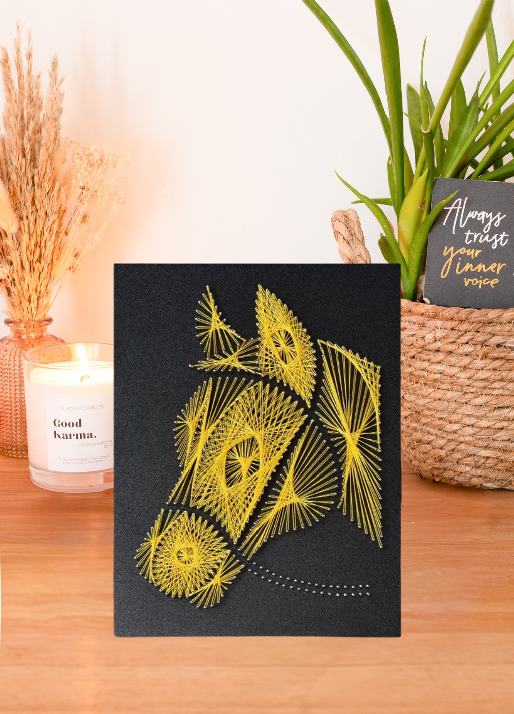 Golden Horse Silhouette – String Art Set