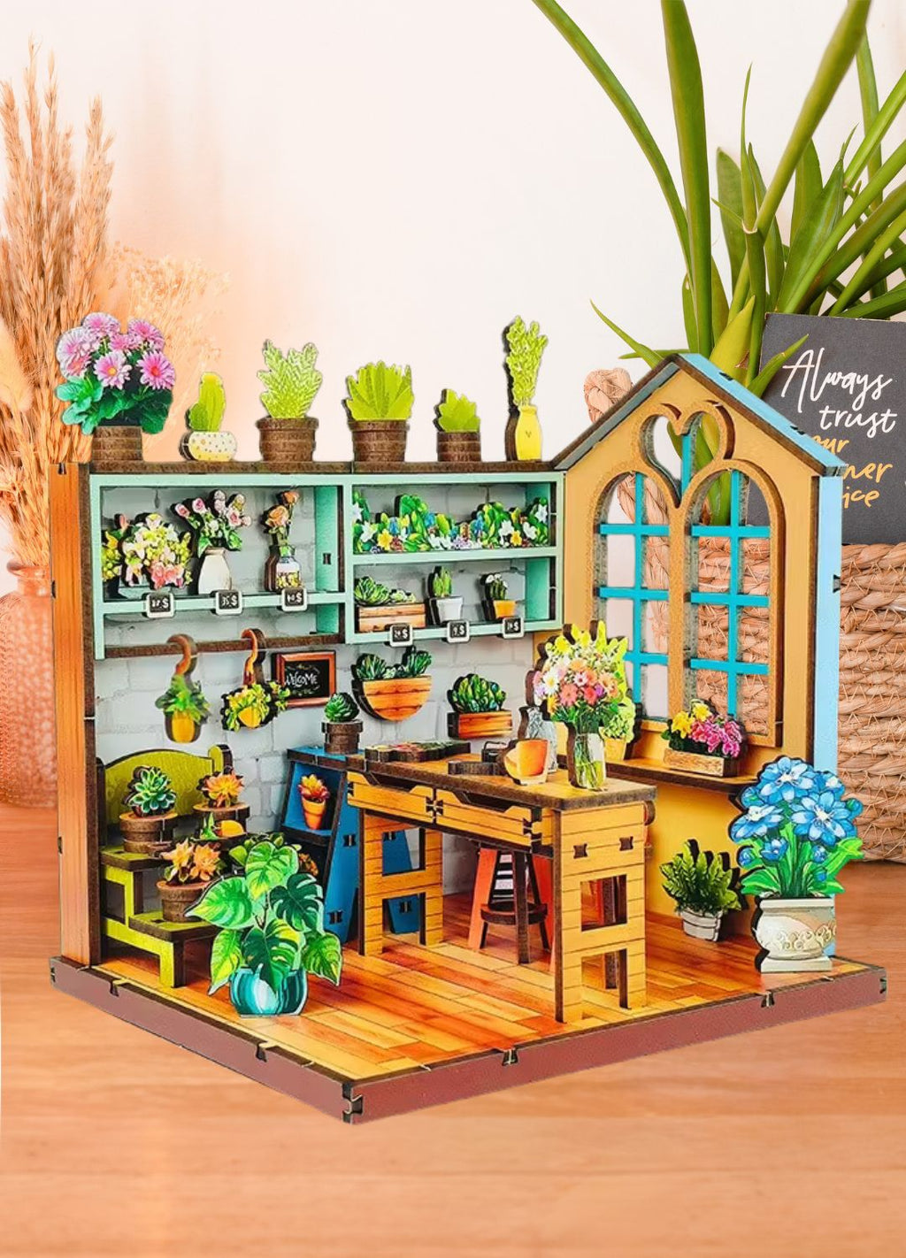 Wood Art - Bloomy Flower Shop