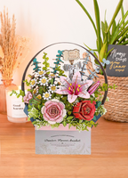 Wood Art - Wooden Flower Basket