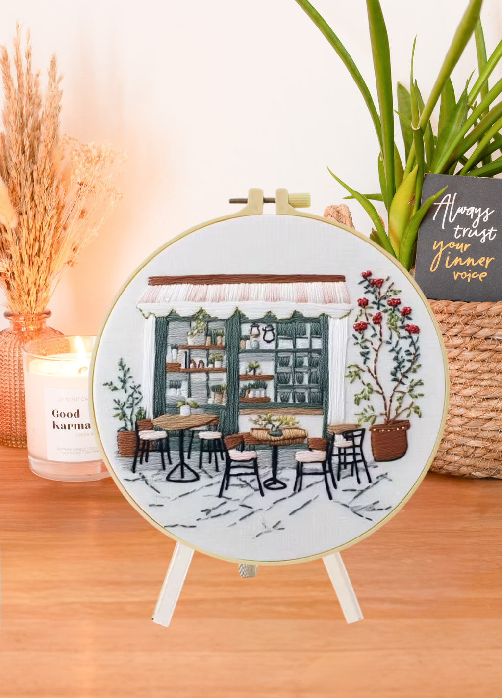 Borduurmoment - Romantic Corner Café