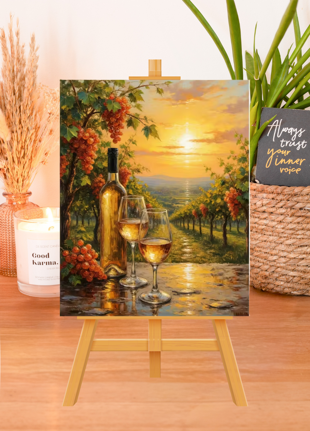 Paint By Number - Golden Vineyard Sunset
