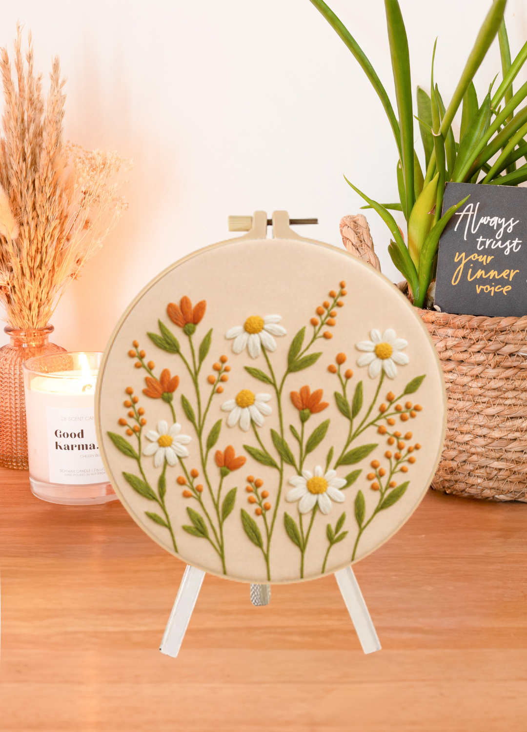 Wildflower Morning - Borduurset met margrietjes en oranjebloemen